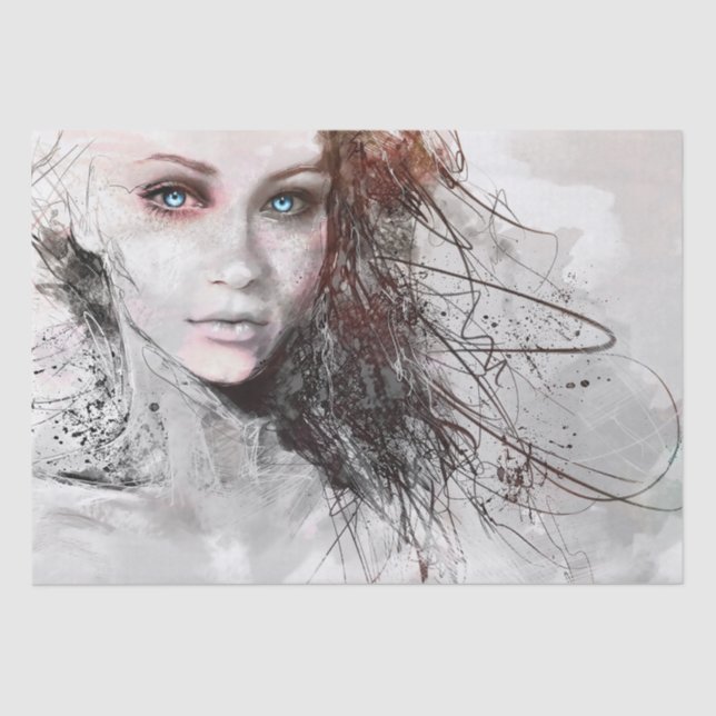 Papel De Seda Pintura de Mulheres Bonitas (Frente )