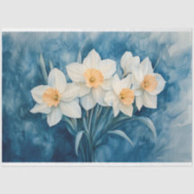 Pintura de Narciso em Aquarela Decoupage