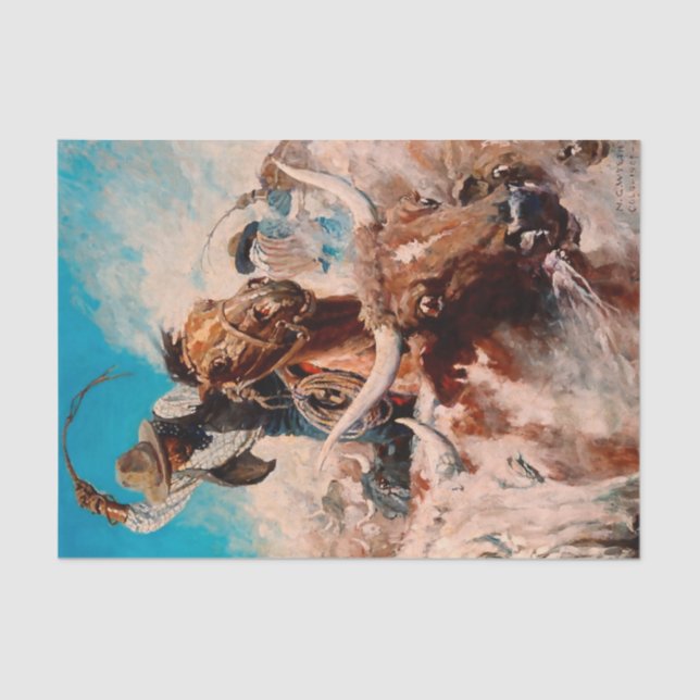 Papel De Seda Pintura de NC Wyeth “Corte” (Frente )
