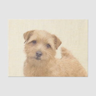 Papel De Seda Pintura de Norfolk Terrier - Arte de Cachorro Orig