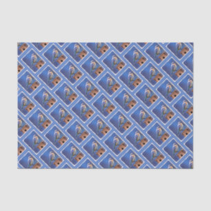 Papel De Seda Pintura de pássaro-azul (feminina) - Arte de pássa