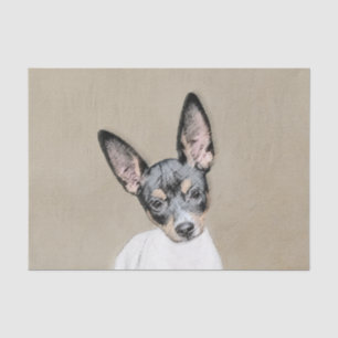 Papel De Seda Pintura de Rat Terrier - Arte de Cachorro Original