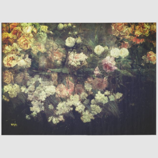 Papel De Seda Pintura de rosa Garden por Dewing Decoupage (Frente )