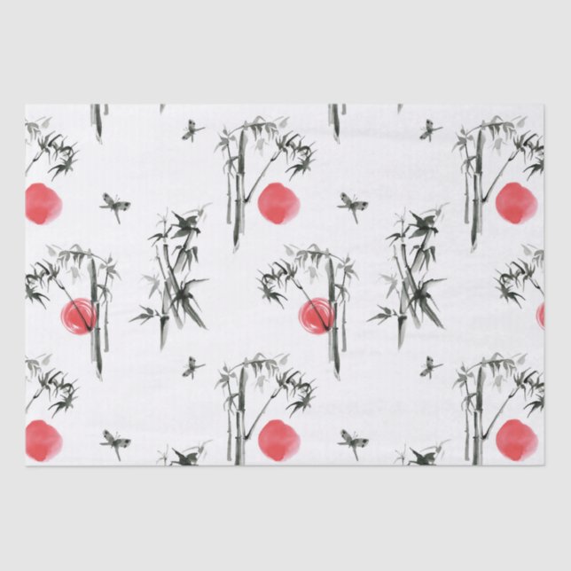 Papel De Seda Pintura de tinta japonesa Sumi-e (Frente )