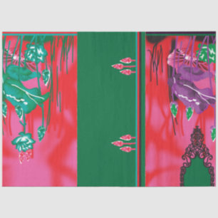 Papel De Seda pintura de um sapo num campo de grama