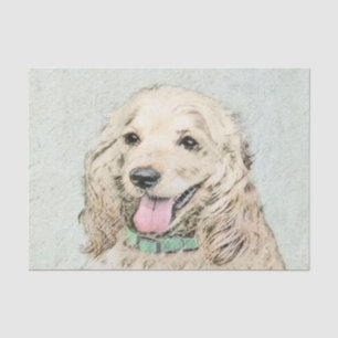 Papel De Seda Pintura do Cocker Spaniel Buff - Arte Original par