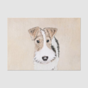 Papel De Seda Pintura do Fox Terrier do fio - arte original