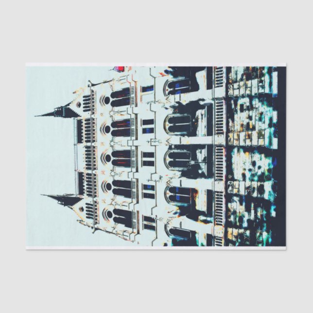 Papel De Seda Pintura do Parlamento húngaro (Frente )