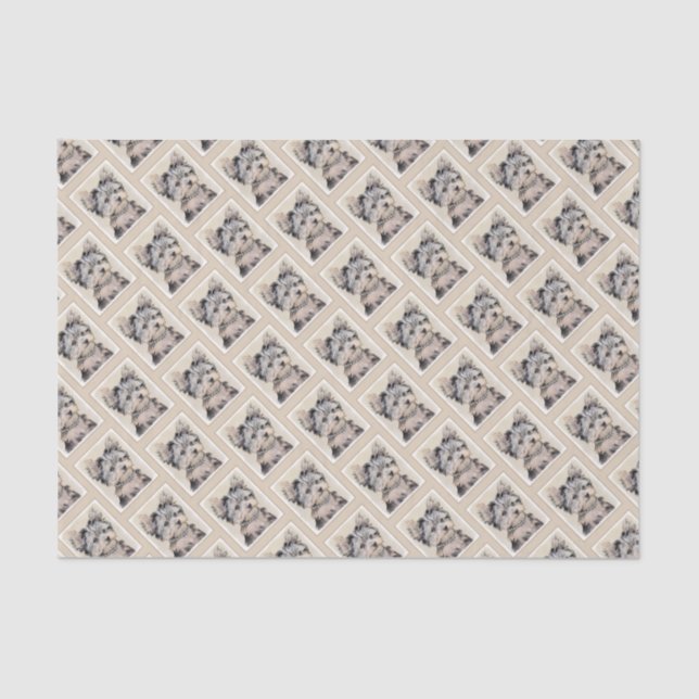 Papel De Seda Pintura do yorkshire terrier - arte original (Frente )