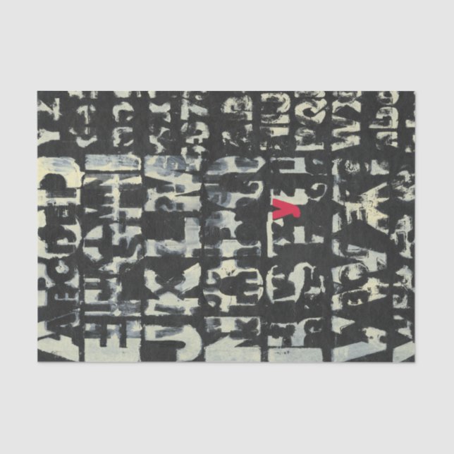 Papel De Seda Pintura em alfabeto por Norman Wyatt (Frente )