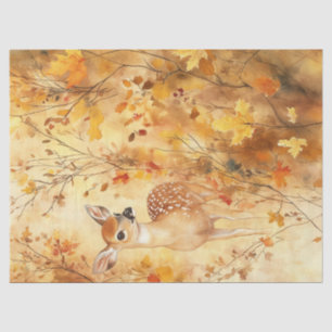 Papel De Seda Pintura em Aquarela de Folhas de Outono com Cervej