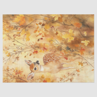 Papel De Seda Pintura em Aquarela de Folhas de Outono com Cervej