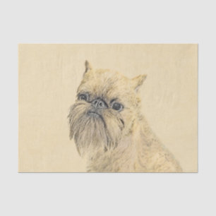 Papel De Seda Pintura em Bruxelas Griffon - Arte Cachorra Origin