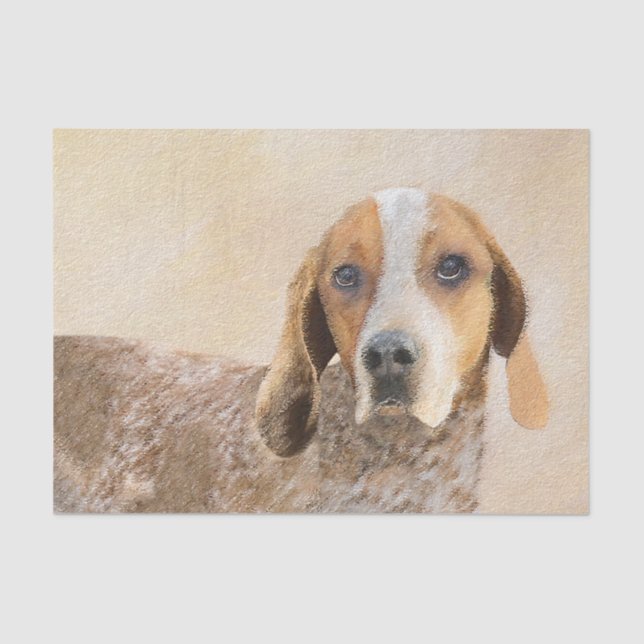 Papel De Seda Pintura em Coonhound Inglês Americano - Arte Canin (Frente )