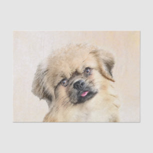 Papel De Seda Pintura em espanhol tibetano - Arte canina origina