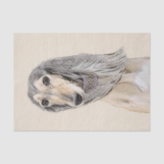 Papel De Seda Pintura em Saluki (Fawn) - Arte de Cachorro Origin (Frente )