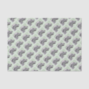Papel De Seda Pintura em Wolfhound Irlandês - Arte Cão Origina