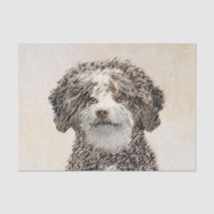Papel De Seda Pintura Espanhola de Cão-de-Água - Arte Cão Ori