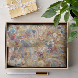 Papel De Seda Pintura Floral com Estilo de Arte Antiquada