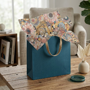 Papel De Seda Pintura Floral de Arte Fina no Estilo Art Nouveau
