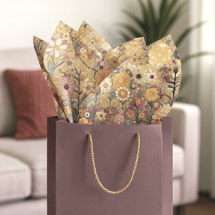 Papel De Seda Pintura Floral de Arte Fina no Estilo Art Nouveau 