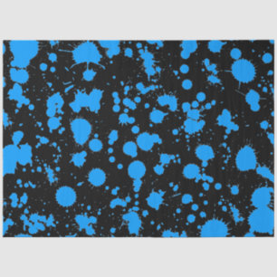 Papel De Seda Pintura Grafite a preto e azul dos anos 90