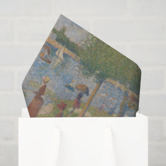 Papel De Seda Pintura Impressionista de Seurat Tarde Tranquila P