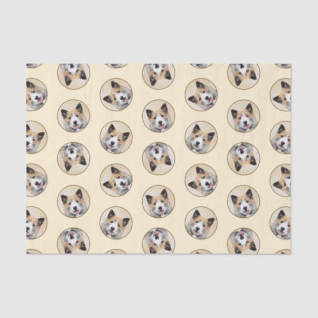 Papel De Seda Pintura Islandesa De Cão-Cão (Frente )