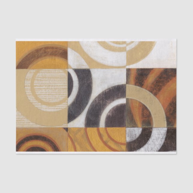 Papel De Seda Pintura moderna com Padrões circulares (Frente )