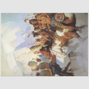 Papel De Seda Pintura ocidental de N C Wyeth “A Faction Belicist