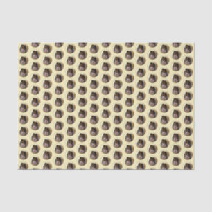 Papel De Seda Pintura original de cão a preto e a bronzeado da P