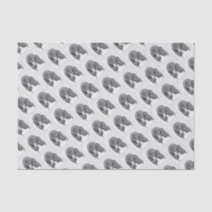 Papel De Seda Pintura Preta Padrão - Arte Canina