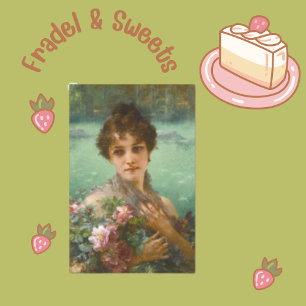 Papel De Seda Pintura Vintage De Uma Senhora Com Descamação De F