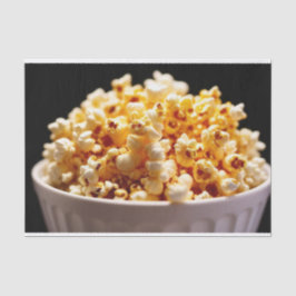 Papel De Seda Pipoca num Fundo Preto