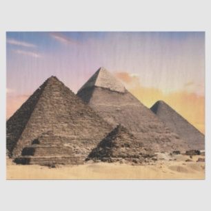Papel De Seda Pirâmides Esfinge Antigo Egito Faraó Quéops Desert