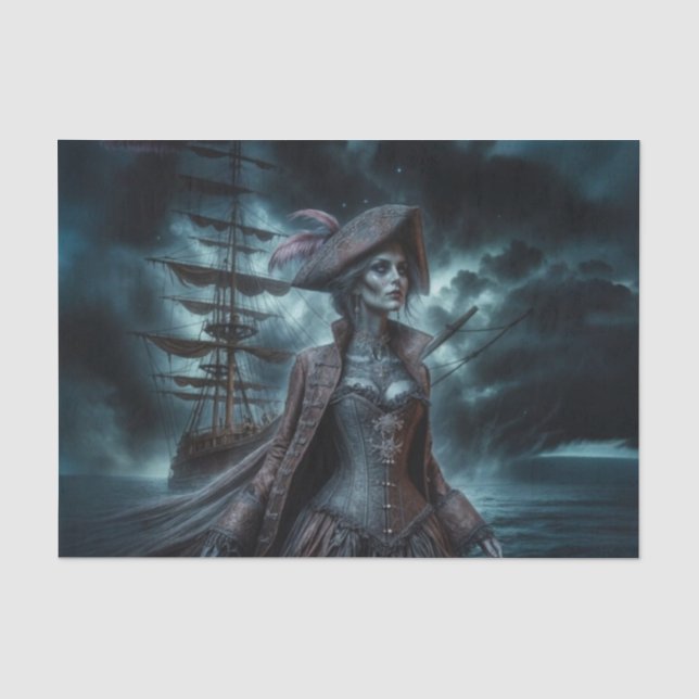 Papel De Seda Pirata Misturada Fantasticamente | Assombrando Art (Frente )