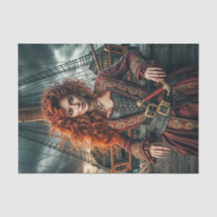 Papel De Seda Pirata Ruiva   Decoupage do Stormy Seas Trabalho d