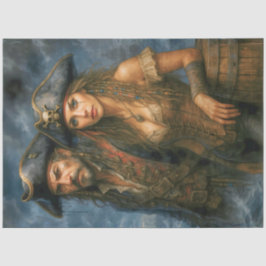 Papel De Seda Pirate Captain and Queen | Caribbean Nautical 