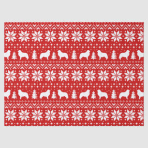 Papel De Seda Pirenéus excelentes Silhouettes Padrão de Natal Ve
