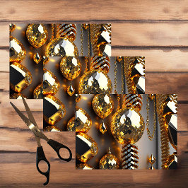 Papel De Seda Pisca! Bonitas joias caos em ouro