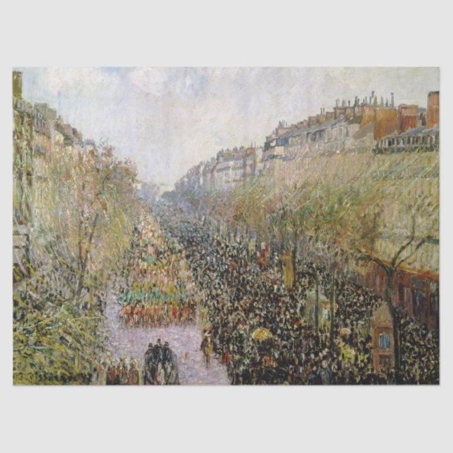 Papel De Seda Pissarro - Boulevard Montmartre, Mardi Gras (Frente )