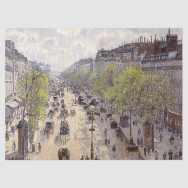 Papel De Seda Pissarro - Boulevard Montmartre, Primavera (Frente )