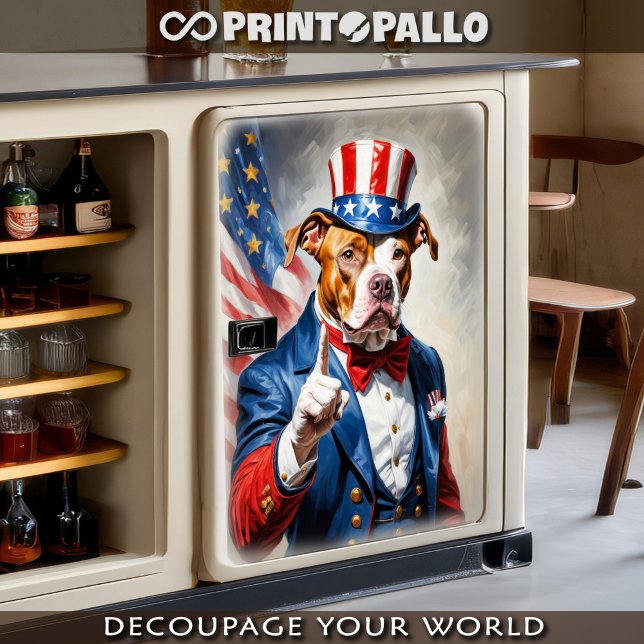 Papel De Seda Pitubull como Tio Sam no dia 4 de julho - (Criador carregado)