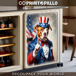 Papel De Seda Pitubull como Tio Sam para 4 de Julho - 