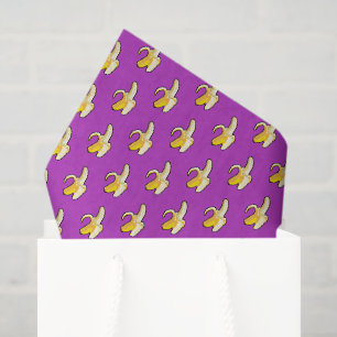 Papel De Seda Pixel Art Ready to Comer Padrão De Banana Amarela
