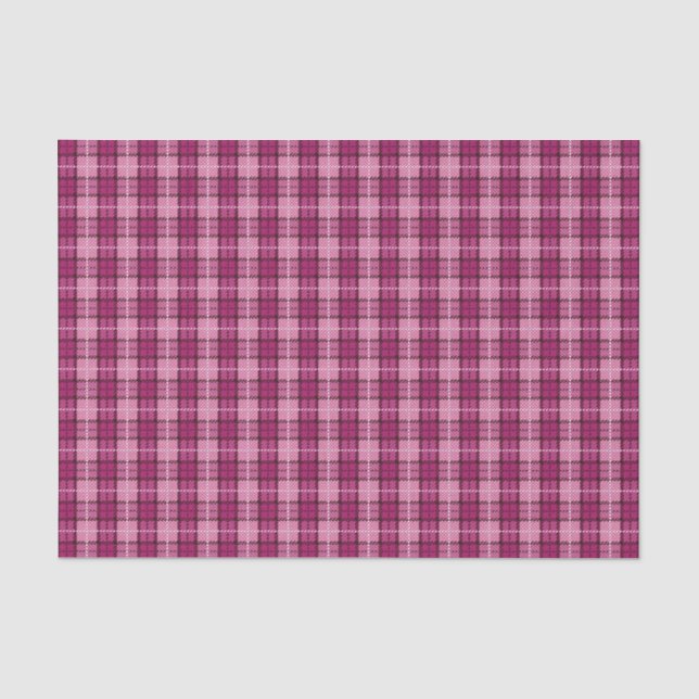 Papel De Seda Pixel Plaid_Magenta-Black (Frente )
