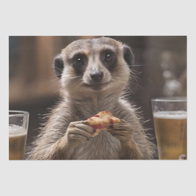 Papel De Seda "Pizza e Portas: Quebra perfeita de lanche de um M (Frente )