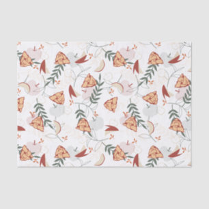 Papel De Seda Pizza Floral de Apple White