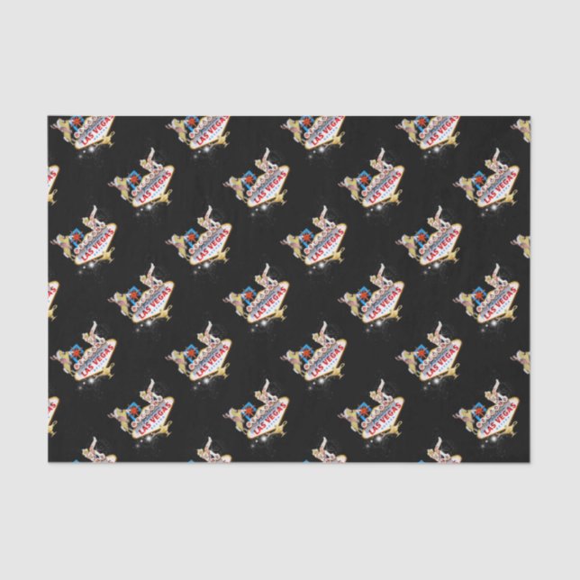 Papel De Seda Placa de Boas-Vindas Estrelada de Las Vegas (Frente )