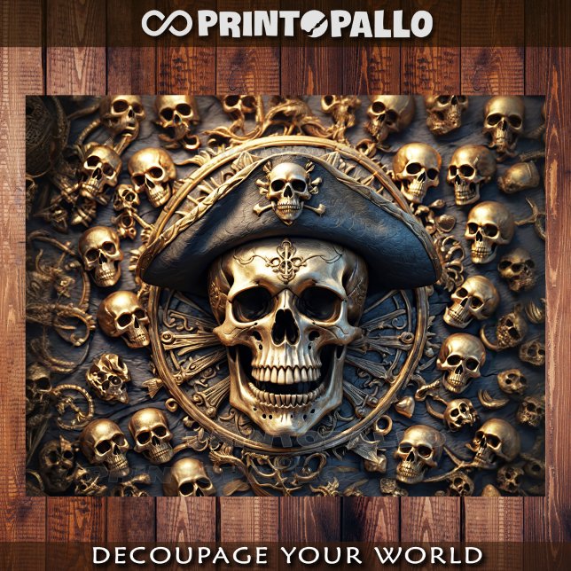 Papel De Seda Placa de crânio de pirata  (Criador carregado)